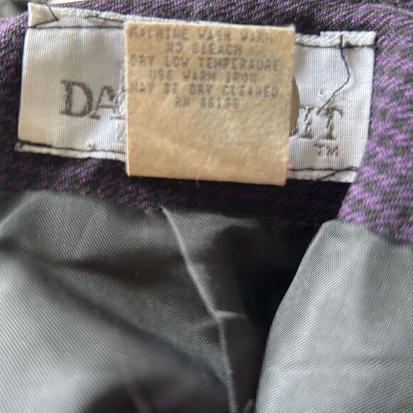 Daily Habit Vintage Purple and Black Houndstooth Print Pencil Skirt - Picture 6 of 6
